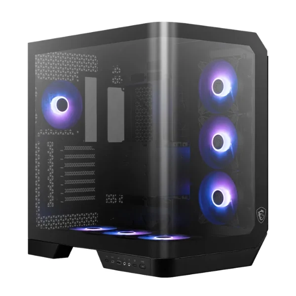 Case MSI MAG PANO 120R PZ Mid-Tower - ATX - 2xUSB - USB Type-C - HD Audio - 4x120mm ARGB - Frontal y Lateral Vidrio Templado - Negro - 306-7G22A14-W57