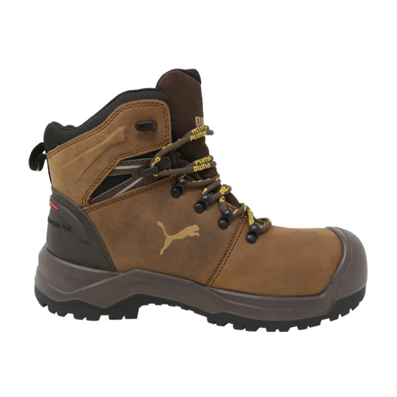 Puma Zapatos de Seguridad Dialéctricos Iron HD MID Café/Negro, para Hombre