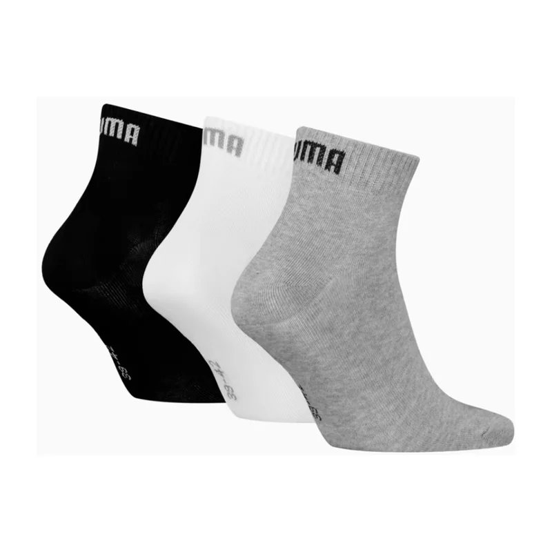 Puma Medias Cortas de Algodón Unisex, 3 Pares