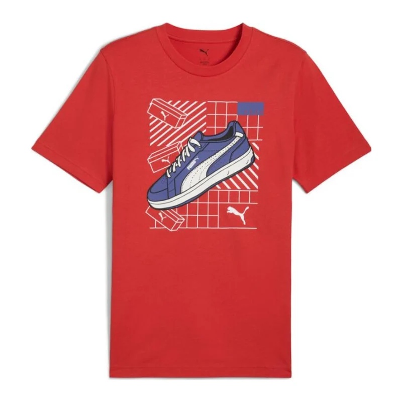 Puma Camiseta Manga Corta Graphics Sneaker Rojo, para Hombre