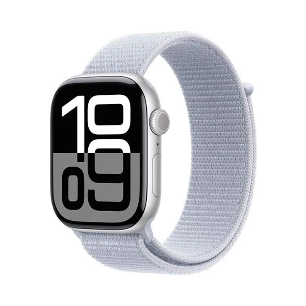 Apple Watch Series 10 GPS 46mm - Caja de Aluminio Plateada - Correa Blue Cloud Sport Loop