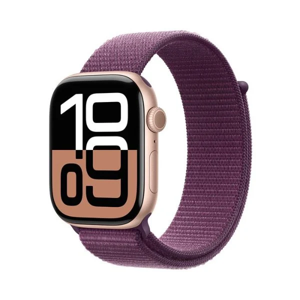 Apple Watch Series 10 GPS 46mm - Caja de Aluminio Oro Rosado - Correa Plum Sport Loop
