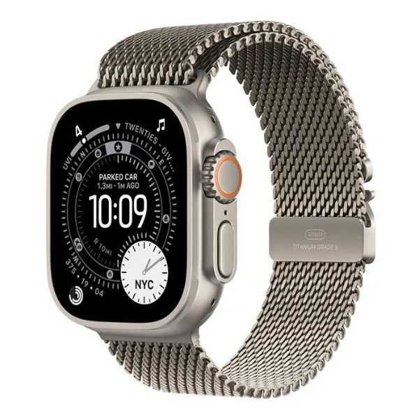 Apple Watch Ultra 3 GPS 49mm Cellular Bluetooth - Caja de Titanio Natural con Correa Milanesa Titanio (M/L) - MEWY4LW/A