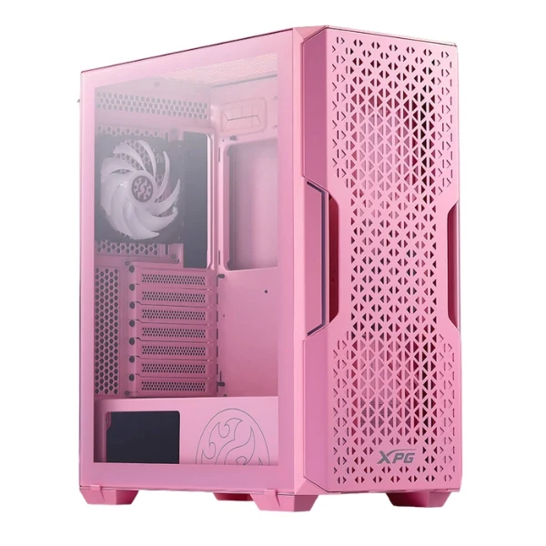 Case gaming XPG STARKER AIR - Mid Tower - ATX - Rosado - 2x USB - HD Audio - 2x Fan LED - Panel Vidrio Templado