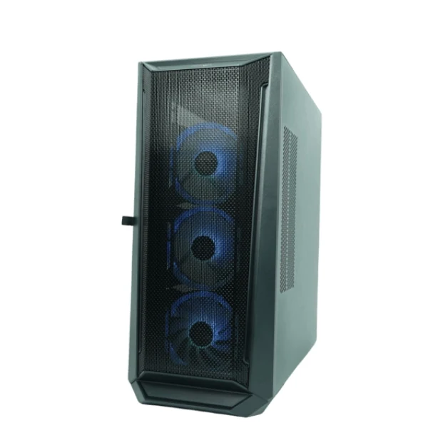 Case Jemip Gaming Quantum X Mtower/ HUB+Control ARGB+4 FAN 12CM/ 2xUSB3.0/ TYPE C/ HD Audio/ Malla-Lat Vidrio Negro