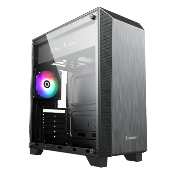 Case gaming GameMax Nova N5 - Mid Tower - ATX - Negro - USB + USB 3.0 - HD Audio - Fan FRGB - Vidrio Templado