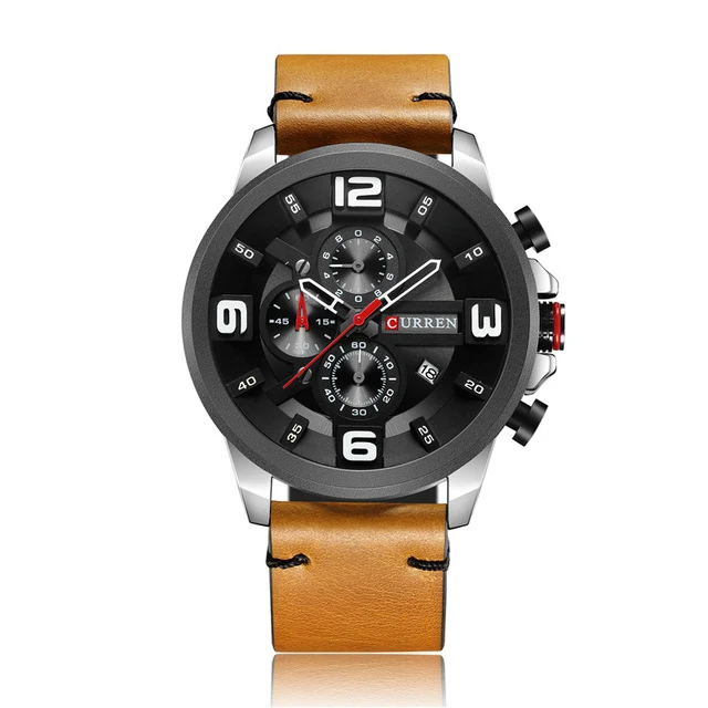 CURREN Men Watch Date Military Army Business Leather Band