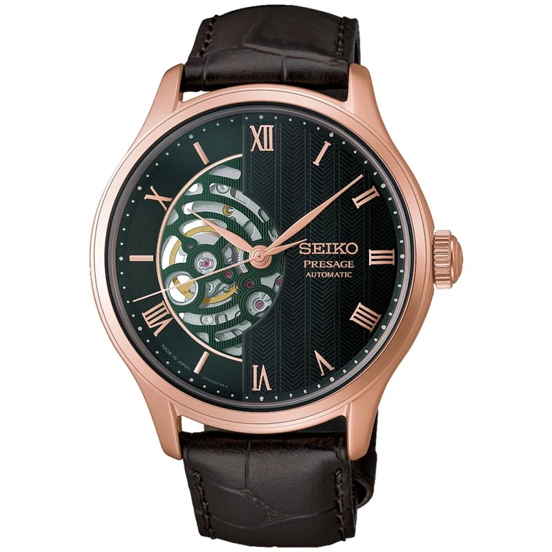 Reloj automático SEIKO PRESAGE Japanese Garden HCB007J Kyoto Twilight Green Open-Heart Cal.4R71 para hombre (mercado japonés)