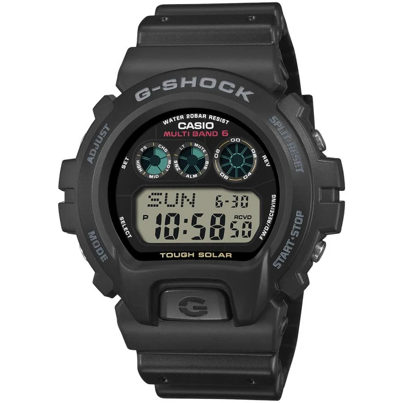 Reloj digital para hombre CASIO G-SHOCK Serie 6900 GW-6900U-1JF Negro Multibanda 6 Tough Solar JDM