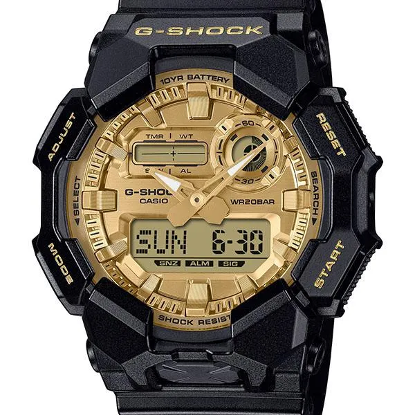 GA-010GGB-1A9JF Reloj CASIO G-SHOCK SERIE NEGRO Y DORADO para hombre