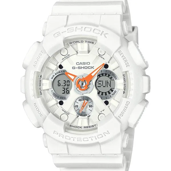 Reloj deportivo CASIO G-SHOCK GMA-S120SA-7A1JF para mujer con detalles en color