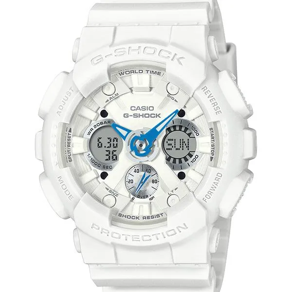 Reloj deportivo CASIO G-SHOCK GMA-S120SA-7A2JF para mujer con detalles en color