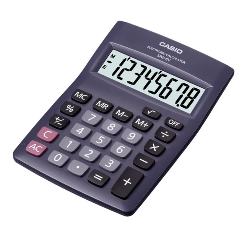 Casio Calculadora de Escritorio, MW-8V