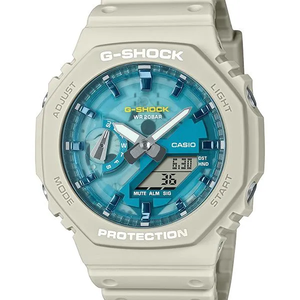 Reloj analógico-digital para hombre CASIO G-SHOCK GA-2100AS-5AJF JDM Carbon Core Guard color marrón