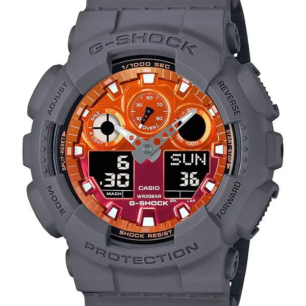 GA-100FL-8AJF Reloj CASIO G-SHOCK THE FLAME INSIDE para hombre