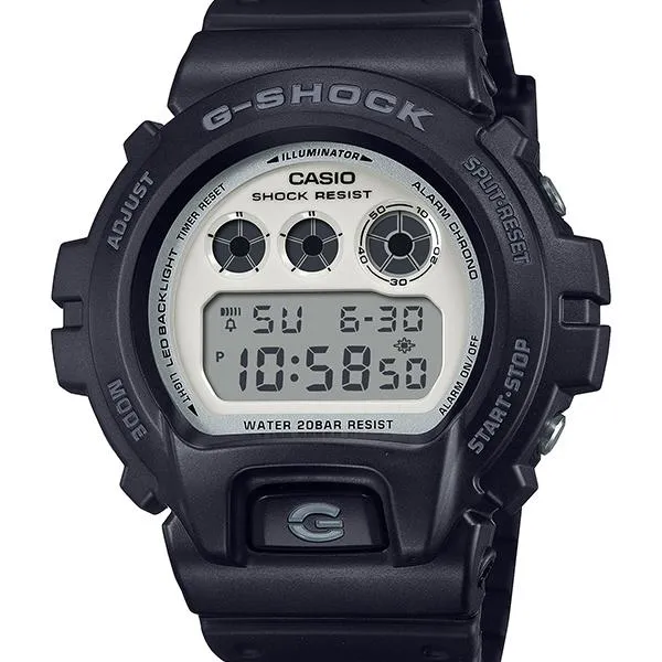 Reloj CASIO G-SHOCK DW-6900WD-1JF para hombre, color negro y blanco brillante