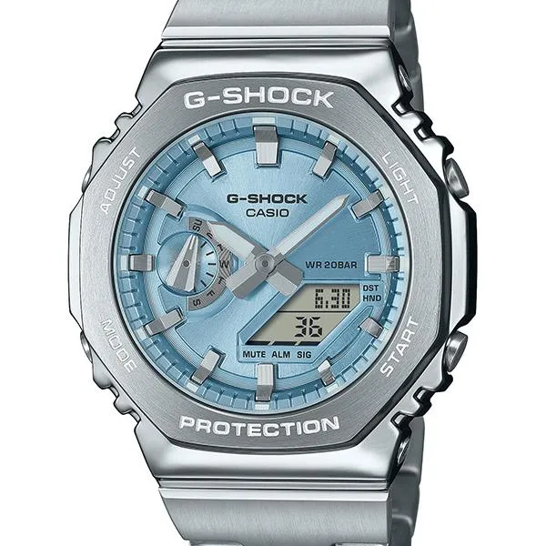 GM-2110D-2AJF Reloj para hombre G-SHOCK CASIO GM-2100 con correa de metal y esfera de color