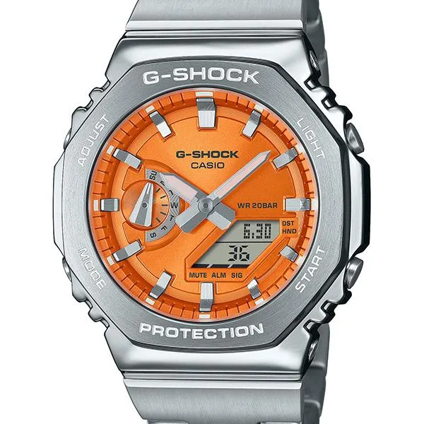 GM-2110D-4AJF Reloj para hombre G-SHOCK CASIO GM-2100 con correa de metal y esfera de color