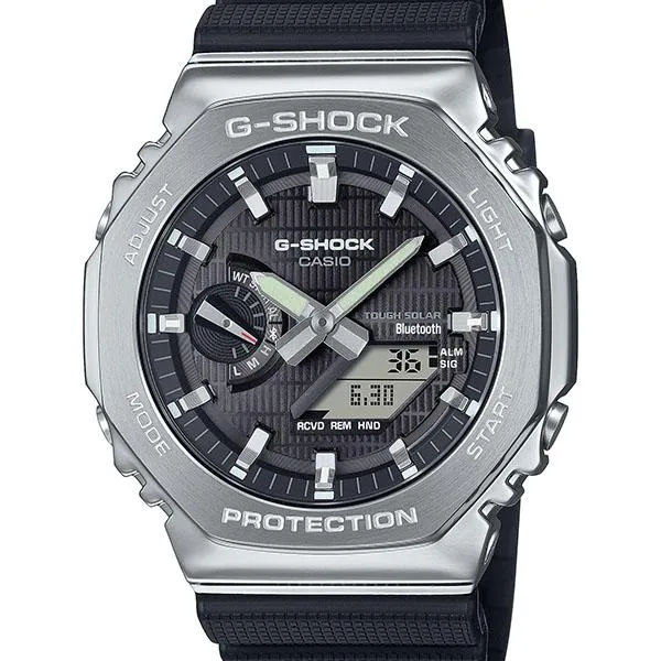 Reloj CASIO G-SHOCK GBM-2100-1AJF con esfera octogonal y cubierta de metal para hombre