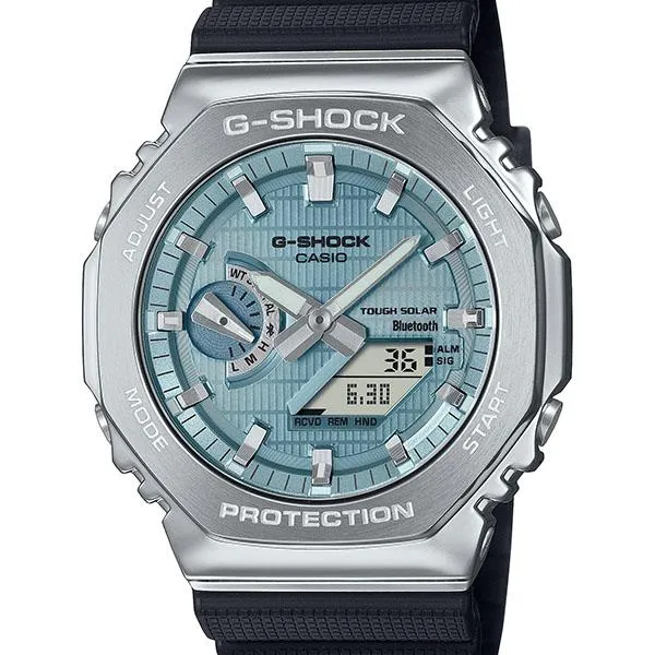 Reloj CASIO G-SHOCK GBM-2100A-1A2JF G-Shock con revestimiento de metal azul para hombre