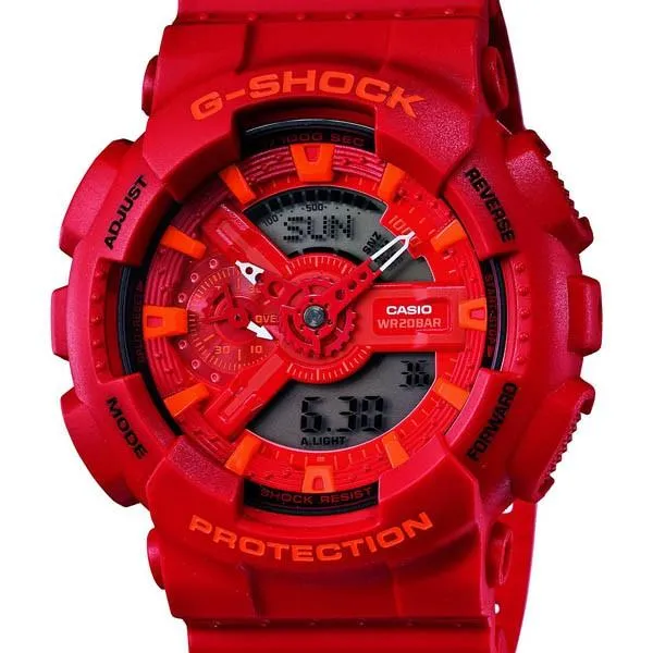 GA-110AC-4AJF CASIO G-SHOCK Rojo Deportivo Rojo