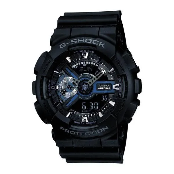 GA-110-1BJF CASIO G-SHOCK Analógico-Digital Negro Deportivo Todo Negro