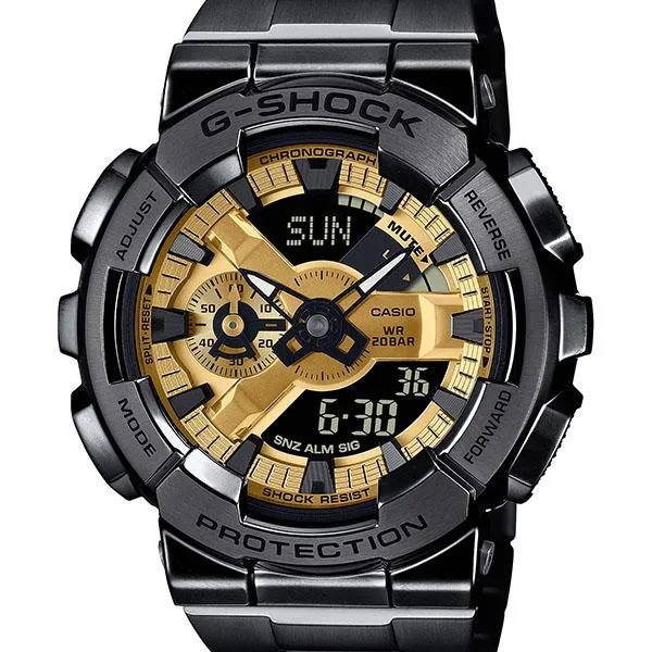 Reloj CASIO G-SHOCK GM-110BD-1A9JF con correa de metal para hombre
