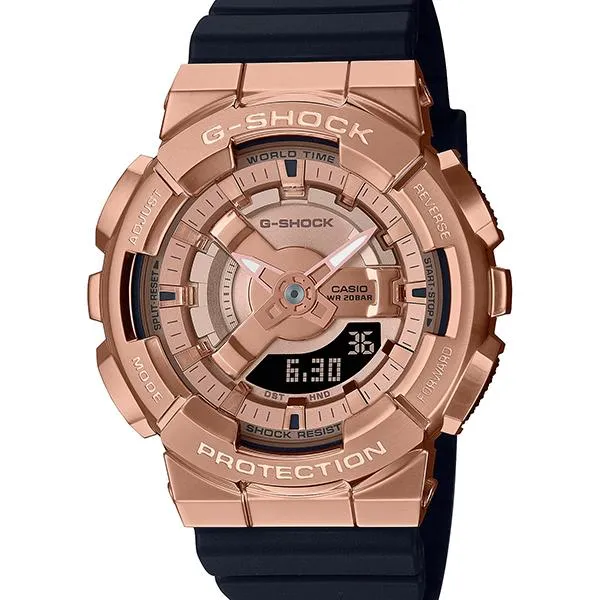 GM-S110PG-1AJF Reloj CASIO G-SHOCK de tamaño mediano y con revestimiento metálico para hombre