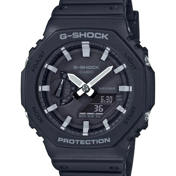 Reloj analógico-digital para hombre CASIO G-SHOCK GA-2100-1AJF JDM Carbon Core Guard negro
