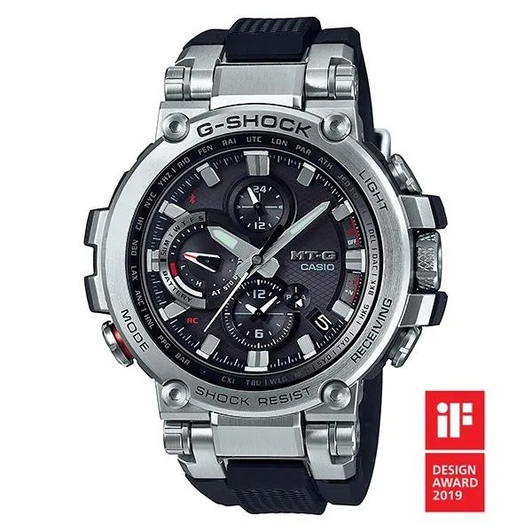 Reloj de hombre CASIO MT-G MTG-B1000-1AJF JDM Full Metal Solar Radio Cronógrafo analógico-digital