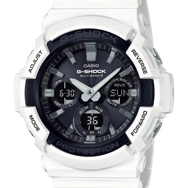 Reloj solar radiocontrolado G-SHOCK GAW-100B-7AJF blanco CASIO GA-200X para hombre