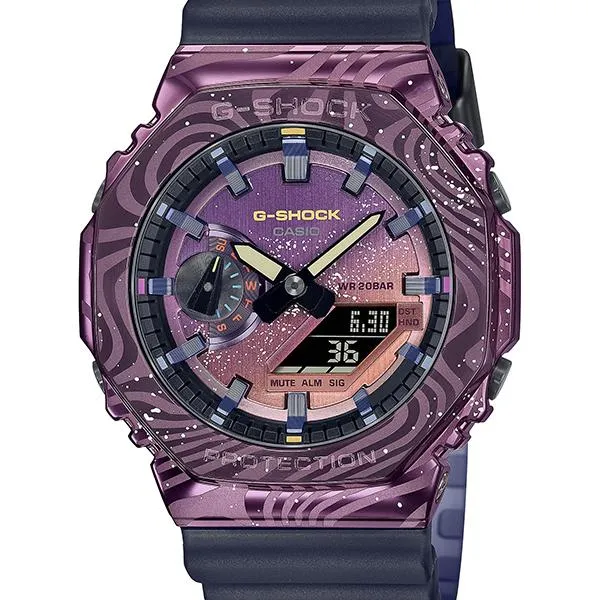 Reloj CASIO G-SHOCK Milky Way para hombre, paquete especial, GM-2100MWG-1AJR
