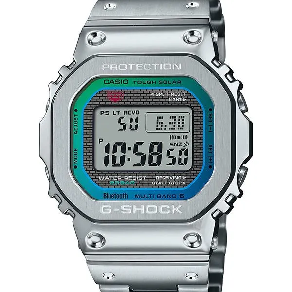 Reloj CASIO G-SHOCK GMW-B5000PC-1JF con detalles de arcoíris totalmente metálicos para hombre