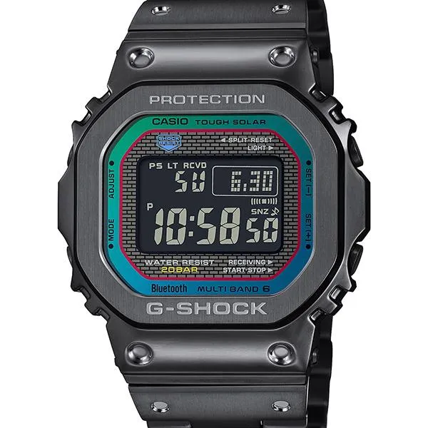 Reloj CASIO G-SHOCK GMW-B5000BPC-1JF con detalles de arcoíris totalmente metálicos para hombre