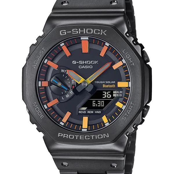 Reloj CASIO G-SHOCK GM-B2100BPC-1AJF Full Metal Negro Arcoíris JDM Bluetooth Solar para Hombre