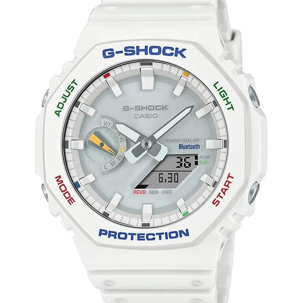 Reloj CASIO G-SHOCK GA-B2100FC-7AJF JDM Tough Solar Mobile Link analógico-digital multicolor con detalles en blanco para hombre