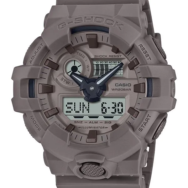 Reloj analógico-digital para hombre CASIO G-SHOCK GA-700NC-5AJF Serie JDM, color marrón roca