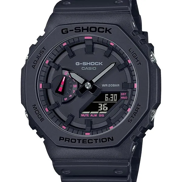 GA-2100P-1AJR Reloj CASIO G-SHOCK Pink Ribbon negro para hombre