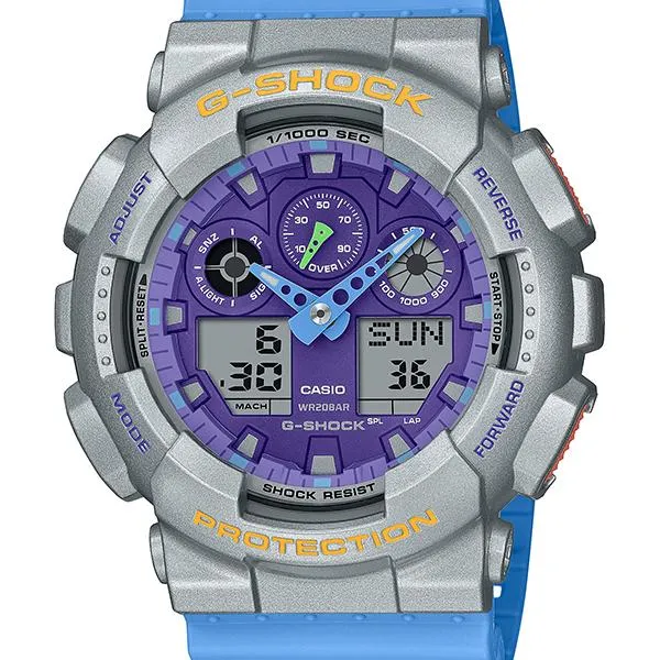 GA-100EU-8A2JF Reloj CASIO G-SHOCK Euphoria Series Azul Plateado para Hombre