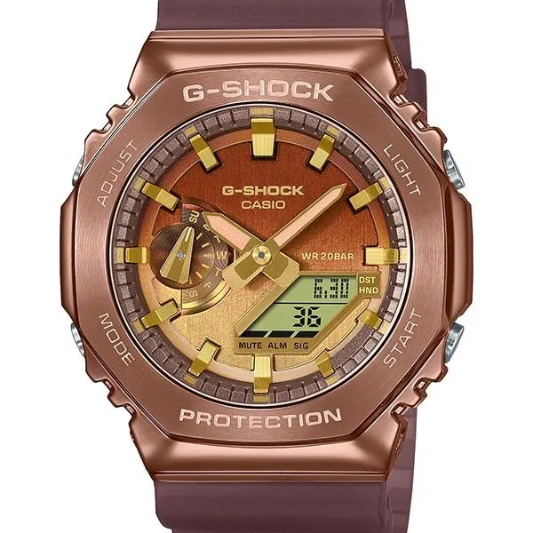 Reloj todoterreno elegante GM-2100CL-5AJF G-SHOCK CASIO con revestimiento metálico para hombre (lanzamiento: 9 de junio de 2023)
