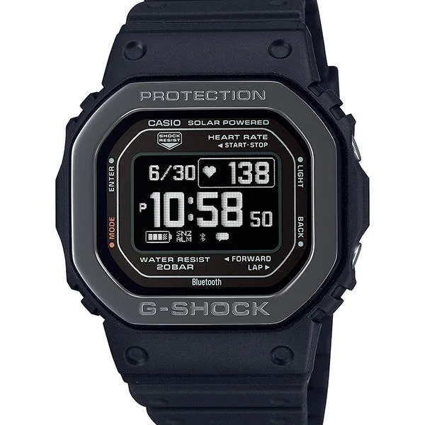 Reloj CASIO G-SHOCK DW-H5600MB-1JR G-SQUAD con monitor de ritmo cardíaco, Bluetooth y energía solar para hombre