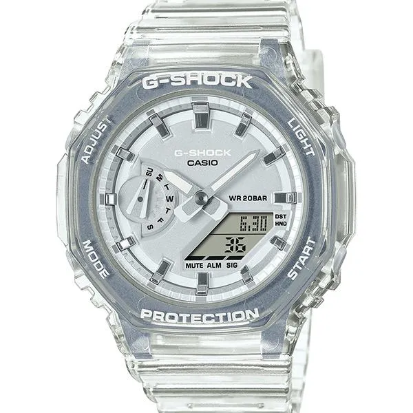 Reloj CASIO G-SHOCK GMA-S2100SK-7AJF con esqueleto metálico transparente para hombre