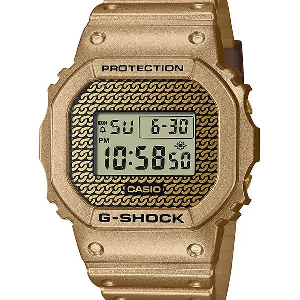 RELOJ CASIO G-SHOCK HIP-HOP CHINO DWE-5600HG-1JR CON CORREA Y BISEL DE REPUESTO PARA CABALLERO