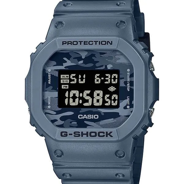 Reloj CASIO G-SHOCK DW-5600CA-2JF con esfera de camuflaje para hombre