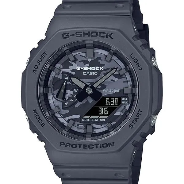 Reloj CASIO G-SHOCK con esfera de camuflaje para hombre GA-2100CA-8AJF
