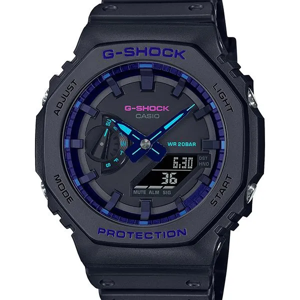 Reloj Casio G-SHOCK azul virtual GA-2100VB-1AJF para hombre