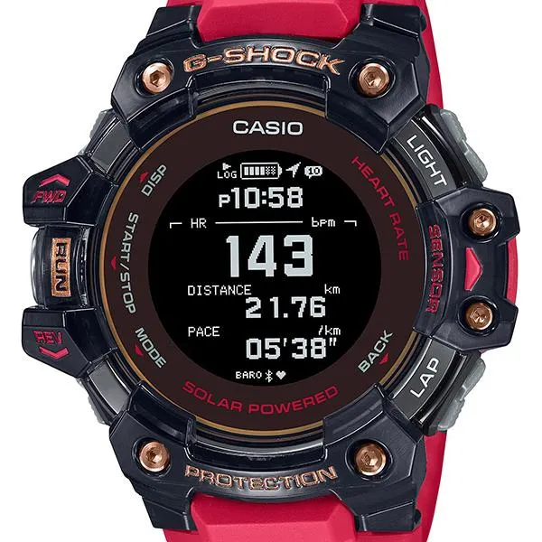 Reloj CASIO G-SHOCK G-SQUAD para hombre con monitor de frecuencia cardíaca y función GPS (GBD-H1000-4A1JR)