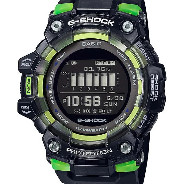 Reloj CASIO G-SHOCK GBD-100SM-1JF G-SQUAD negro/verde para hombre