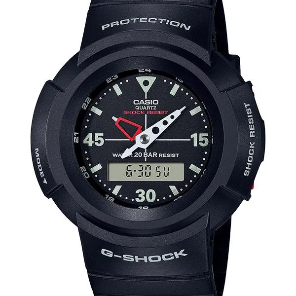 Reloj CASIO G-SHOCK AW500 de plástico para hombre, serie AW-500, AW-500E-1EJF