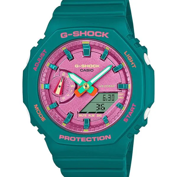 Reloj G-SHOCK CASIO con colores brillantes de verano para hombre GMA-S2100BS-3AJF